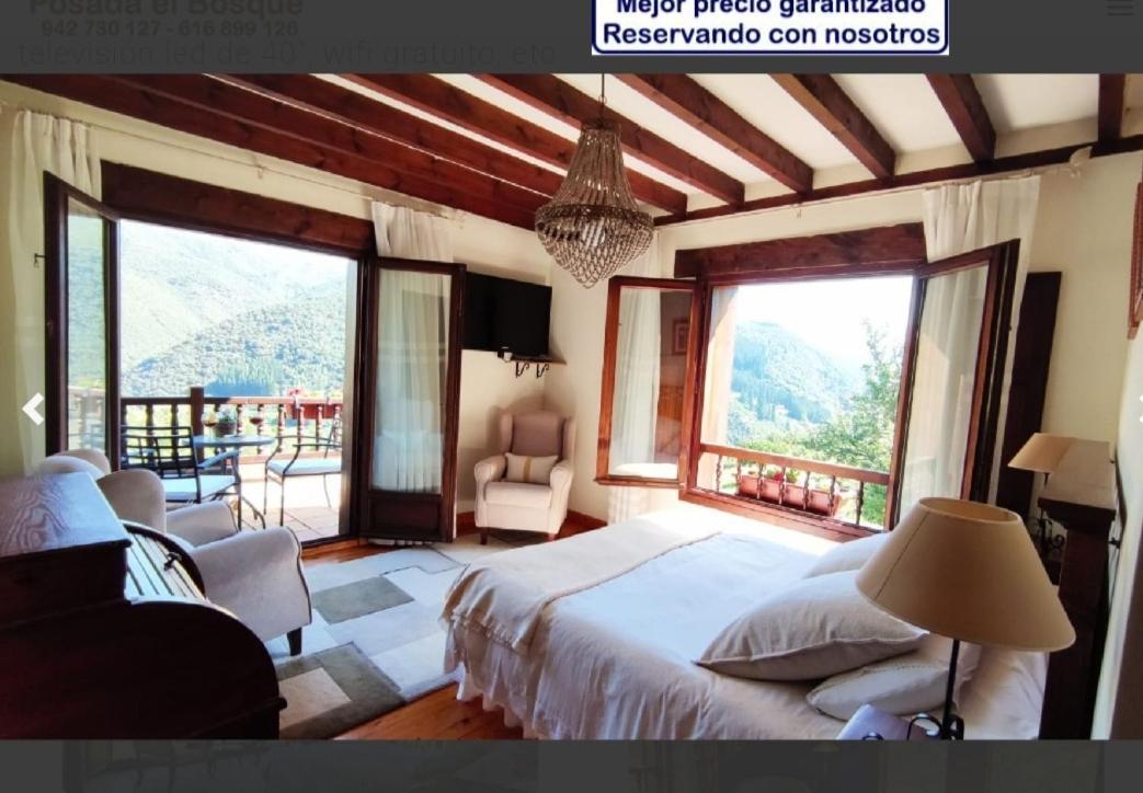 Posada El Bosque Mieses Bagian luar foto